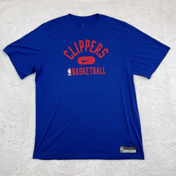 Nike LA Clippers Basketball Engineered Performance Shirt Mens XXLT Tall‎ Blue - Picture 1 of 7